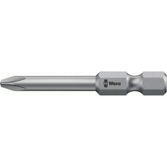 Wera - #0, Phillips Screwdriver Bit - 1/4" Drive, 3-1/2" OAL - Apex Tool & Supply