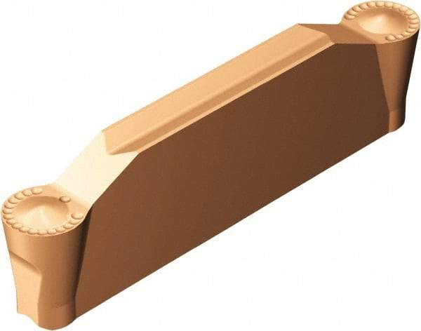 Sandvik Coromant - H2N123x2 RM 4.75mm Cutting Width Carbide Grooving Insert - 22.9mm Max Depth of Cut, Neutral, 2.38mm Corner Radius, TiAlN Finish - Apex Tool & Supply