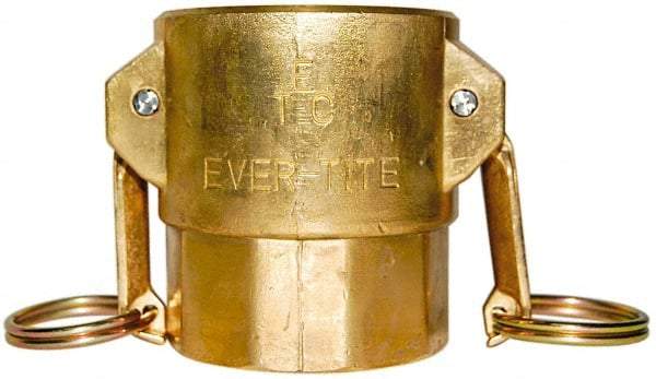 EVER-TITE Coupling Products - 2-1/2" Brass Cam & Groove Suction & Discharge Hose Female Coupler Female NPT Thread - Part D, 2-1/2" Thread, 250 Max psi - Apex Tool & Supply