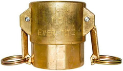 EVER-TITE Coupling Products - 2-1/2" Brass Cam & Groove Suction & Discharge Hose Female Coupler Female NPT Thread - Part D, 2-1/2" Thread, 250 Max psi - Apex Tool & Supply