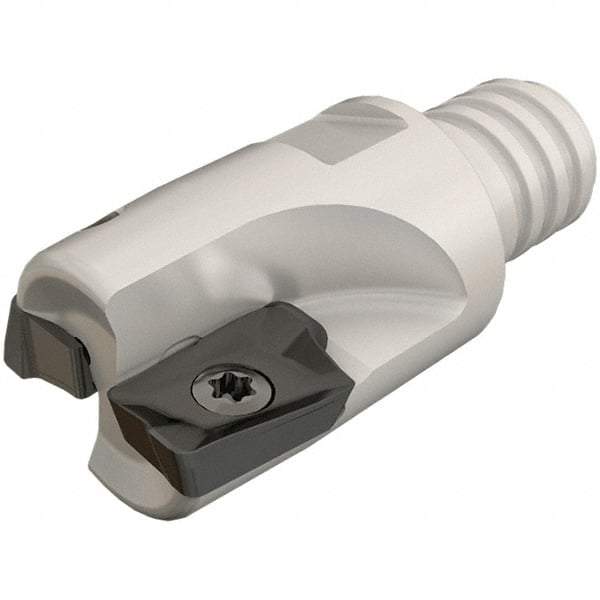 Iscar - 5/8" Cut Diam, 0.39" Max Depth of Cut, 0.87" OAL, Indexable Square Shoulder End Mill - HM90 AP.. 1003.. Inserts, T10 Modular Connection, 90° Lead Angle, Series Heli2000, Multimaster - Apex Tool & Supply