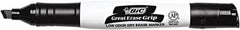 Bic - Black, Chisel Tip Dry Erase Markers - For Use with Dry Erase Boards - Apex Tool & Supply
