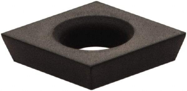Kennametal - CDHB1206 Grade KCU10 Carbide Turning Insert - AlTiN Finish, 80° Diamond, 5/32" Inscr Circle, 0.04 Thick, 0.002" Corner Radius - Apex Tool & Supply