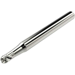 Seco - 12mm Cut Diam, 10mm Max Depth of Cut, 16mm Shank Diam, 160mm OAL, Indexable Ball Nose End Mill - 10mm Head Length, Straight Shank, K2 Toolholder, 218.20-060 Insert - Apex Tool & Supply