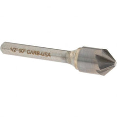 OSG - 1/2" Head Diam, 1/4" Shank Diam, Multi Flute 90° Solid Carbide Countersink - Apex Tool & Supply