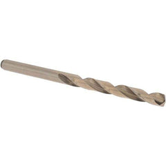 Chicago-Latrobe - 5.5mm 135° Cobalt Jobber Drill - Gold Finish Finish, Right Hand Cut, Spiral Flute, Straight Shank, 93mm OAL, Split Point - Apex Tool & Supply