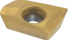 Seco - XOMX060204 M05 Grade F30M Carbide Milling Insert - TiAlN/TiN Finish, 0.096" Thick, 0.016" Corner Radius - Apex Tool & Supply