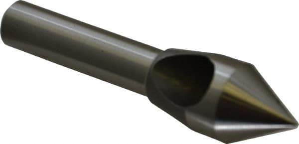 Keo - 5/8" Head Diam, 3/8" Shank Diam, 0 Flute 60° Cobalt Countersink - Bright Finish, 2-1/2" OAL, Single End, Straight Shank, Right Hand Cut - Apex Tool & Supply
