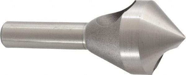 Keo - 1" Head Diam, 3/8" Shank Diam, 0 Flute 90° Cobalt Countersink - Bright Finish, 2-5/8" OAL, Single End, Straight Shank, Right Hand Cut - Apex Tool & Supply