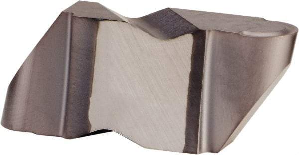 Kennametal - 4125NR K Grade KCU25, 6.35mm Cutting Width Carbide Grooving Insert - 6.35mm Max Depth of Cut, Right Hand, 3.18mm Corner Radius, AlTiN Finish - Apex Tool & Supply
