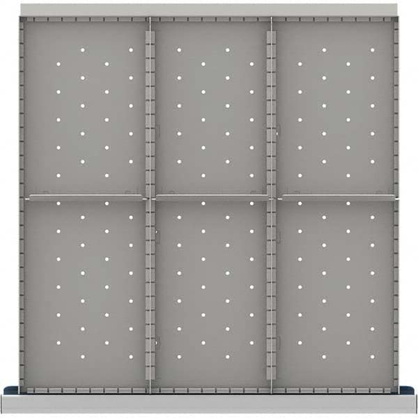 LISTA - 6-Compartment Drawer Divider Layout for 3.15" High Drawers - Apex Tool & Supply