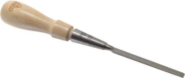 Stanley - 8-21/32" OAL x 1/4" Blade Width Wood Chisel - 1/4" Tip, Hornbeam Wood Handle - Apex Tool & Supply