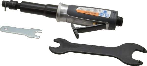 Ingersoll-Rand - 1/4" Collet, Straight Handle, Straight Air Die Grinder - 30,000 RPM, Rear Exhaust, 30 CFM, 0.33 hp, 620 kPa, 1/4 NPT - Apex Tool & Supply