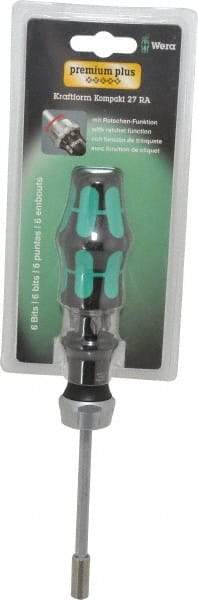Wera - Mini-Ratchet Bit Screwdriver Kit - Hex, Ergonomic - Apex Tool & Supply