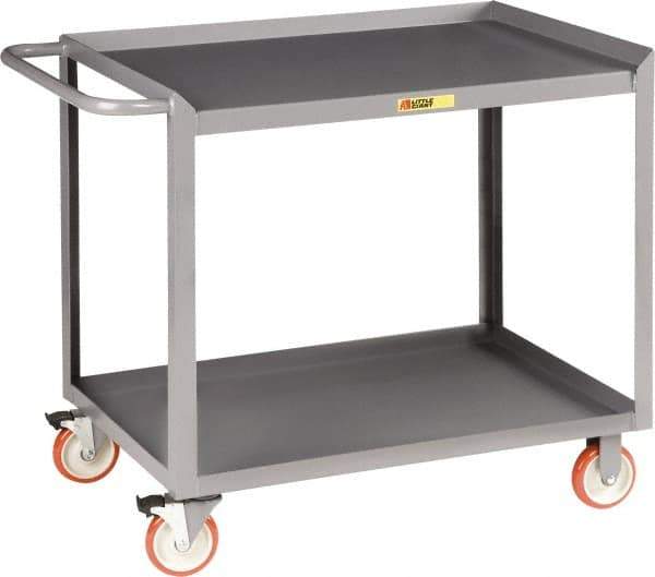 Little Giant - 1,200 Lb Capacity, 2 Shelf Mobile Workbench - 48" Wide x 24" Deep x 35-1/2" High, Steel - Apex Tool & Supply