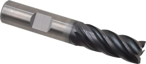 Kennametal - 1/2", 5 Flute, Solid Carbide, 0.015" Corner Radius End Mill - 3" OAL, 1-1/4" LOC - Apex Tool & Supply