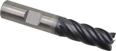 Kennametal - 1/2", 5 Flute, Solid Carbide, 0.015" Corner Radius End Mill - 3" OAL, 1-1/4" LOC - Apex Tool & Supply