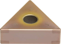 Sumitomo - 6NC-TNGA331 Grade BNC160 PCBN Turning Insert - TiN Finish, 60° Triangle, 3/8" Inscr Circle, 3/16" Thick, 1/64" Corner Radius - Apex Tool & Supply