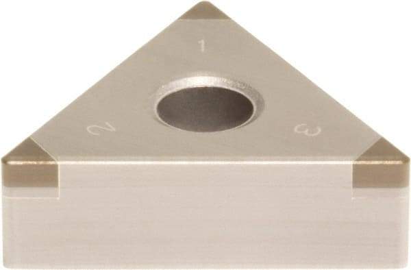 Sumitomo - 3NU-TNGA333 Grade BN2000 PCBN Turning Insert - Uncoated, 60° Triangle, 3/8" Inscr Circle, 3/16" Thick, 3/64" Corner Radius - Apex Tool & Supply
