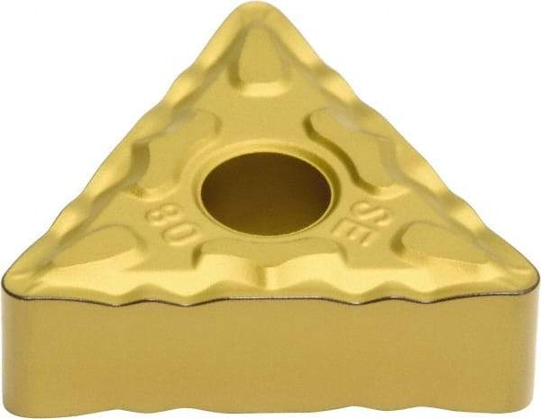 Sumitomo - TNMG433 ESE Grade AC810P Carbide Turning Insert - Al2O3 Finish, 60° Triangle, 1/2" Inscr Circle, 3/16" Thick, 3/64" Corner Radius - Apex Tool & Supply