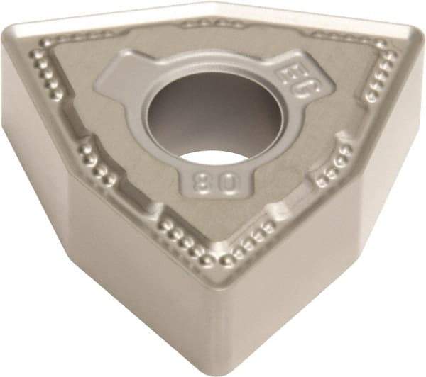 Sumitomo - WNMG432 EEG Grade EH510 Carbide Turning Insert - Uncoated, 80° Trigon, 1/2" Inscr Circle, 3/16" Thick, 1/32" Corner Radius - Apex Tool & Supply