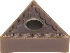 Sumitomo - TNMG332 EEF Grade AC520U Carbide Turning Insert - TiAlN/AlCrN Finish, 60° Triangle, 1/2" Inscr Circle, 3/16" Thick, 1/32" Corner Radius - Apex Tool & Supply