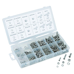 475 Pieces Metric Nut & Bolt Assortment - Machine screws, lock washers, flat washers and hex nut - Apex Tool & Supply