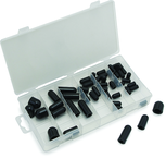 80 Pc. Vacuum Cap Assortment - 3/16" - 3/8". Constructed of heat resistant Buna-N Rubber - Apex Tool & Supply