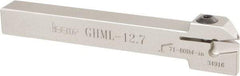 Iscar - GHM, External, Left Hand, 0.189" Max Depth of Cut, 0.157" Max Groove Width, Indexable Grooving Tool Holder - GI.., GPV, TIP Insert Compatibility, 1/2" Shank Height, 1/2" Shank Width, 4-1/2" OAL - Apex Tool & Supply