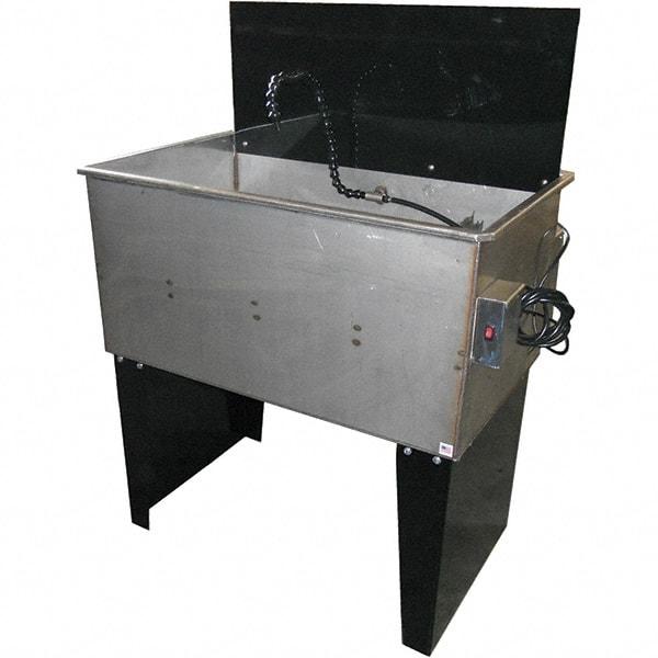 Build-All - Free Standing Water-Based Parts Washer - 30 Gal Max Operating Capacity, 304 Stainless Steel Tank, 115 Input Volts - Apex Tool & Supply