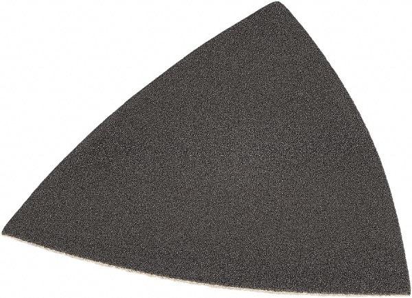 DeWALT - 220 Grit, Aluminum Oxide TriangleSanding Sheet - 3-1/2" Long x 3-3/4" Wide, Very Fine Grade, Weighted Cloth Backing - Apex Tool & Supply
