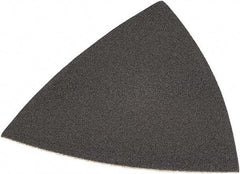 DeWALT - 220 Grit, Aluminum Oxide TriangleSanding Sheet - 3-1/2" Long x 3-3/4" Wide, Very Fine Grade, Weighted Cloth Backing - Apex Tool & Supply