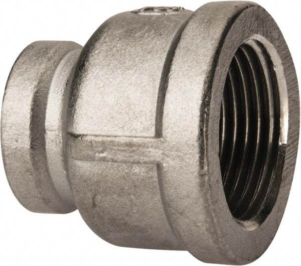 Value Collection - 1 x 1/2" Grade 304 Stainless Steel Pipe Reducer Coupling - FNPT x FNPT End Connections, 150 psi - Apex Tool & Supply