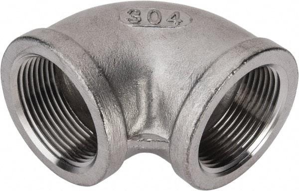 Value Collection - 1-1/4" Grade 304 Stainless Steel Pipe 90° Elbow - FNPT x FNPT End Connections, 150 psi - Apex Tool & Supply