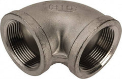 Value Collection - 1-1/2" Grade 316 Stainless Steel Pipe 90° Elbow - FNPT x FNPT End Connections, 150 psi - Apex Tool & Supply