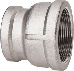 Value Collection - 2 x 1-1/2" Grade 316 Stainless Steel Pipe Reducer Coupling - FNPT x FNPT End Connections, 150 psi - Apex Tool & Supply