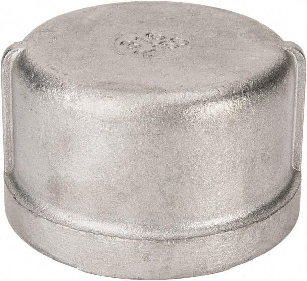 Value Collection - 2" Grade 316 Stainless Steel Pipe End Cap - FNPT End Connections, 150 psi - Apex Tool & Supply