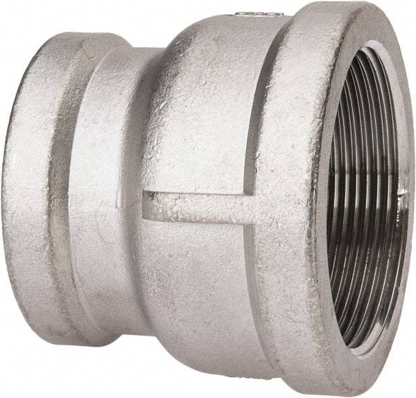 Value Collection - 1-1/4 x 1" Grade 316 Stainless Steel Pipe Reducer Coupling - FNPT x FNPT End Connections, 150 psi - Apex Tool & Supply