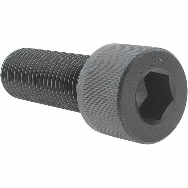 Value Collection - 1-1/4 - 7 UNC Hex Socket Drive, Socket Cap Screw - Alloy Steel, Black Oxide Finish, Fully Threaded, 3-1/2" Length Under Head - Apex Tool & Supply