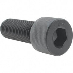 Value Collection - 1-1/4 - 7 UNC Hex Socket Drive, Socket Cap Screw - Alloy Steel, Black Oxide Finish, Fully Threaded, 3-1/2" Length Under Head - Apex Tool & Supply