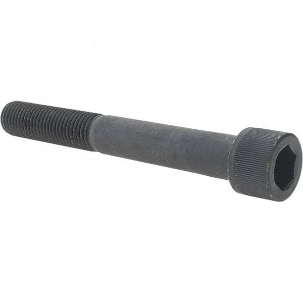 Value Collection - 7/8-9 UNC Hex Socket Drive, Socket Cap Screw - Alloy Steel, Black Oxide Finish, Partially Threaded, 7" Length Under Head - Apex Tool & Supply