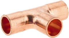 Value Collection - 1/8 x 1/8 x 1/8" Wrot Copper Pipe Tee - C x C x C - Apex Tool & Supply