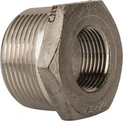 Value Collection - 1-1/4 x 3/4" Grade 316 Stainless Steel Pipe Hex Bushing - MNPT x FNPT End Connections, 150 psi - Apex Tool & Supply