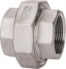 Value Collection - 1-1/4" Grade 316 Stainless Steel Pipe Union - FNPT x FNPT End Connections, 150 psi - Apex Tool & Supply