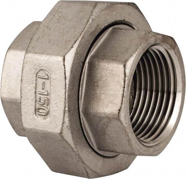 Value Collection - 1" Grade 316 Stainless Steel Pipe Union - FNPT x FNPT End Connections, 150 psi - Apex Tool & Supply