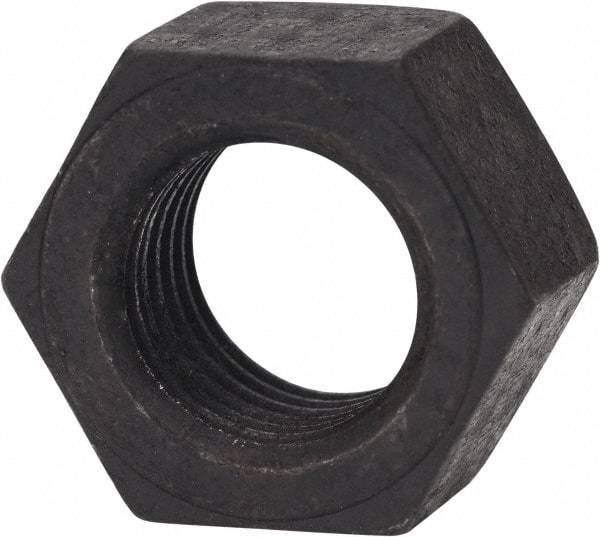Made in USA - 3/8-16 UNC Steel Right Hand Hex Nut - 9/16" Across Flats, 21/64" High, Zinc Yellow Dichromate Finish - Apex Tool & Supply