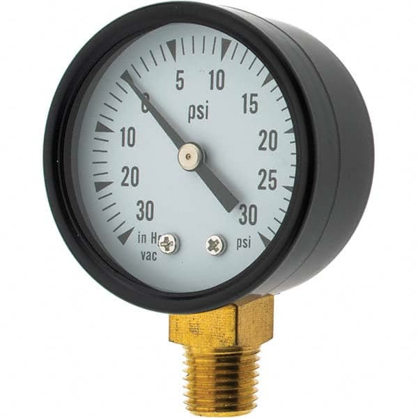 Value Collection - Vacuum Gauges Type: Analog Vacuum Gauge Thread Size: 1/4 - Apex Tool & Supply