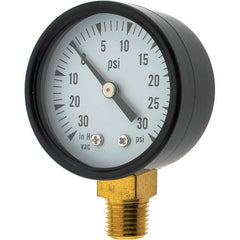 Value Collection - Vacuum Gauges Type: Analog Vacuum Gauge Thread Size: 1/4 - Apex Tool & Supply