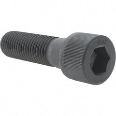 Value Collection - 1-1/8 - 7 UNC Hex Socket Drive, Socket Cap Screw - Alloy Steel, Black Oxide Finish, Partially Threaded, 4" Length Under Head - Apex Tool & Supply