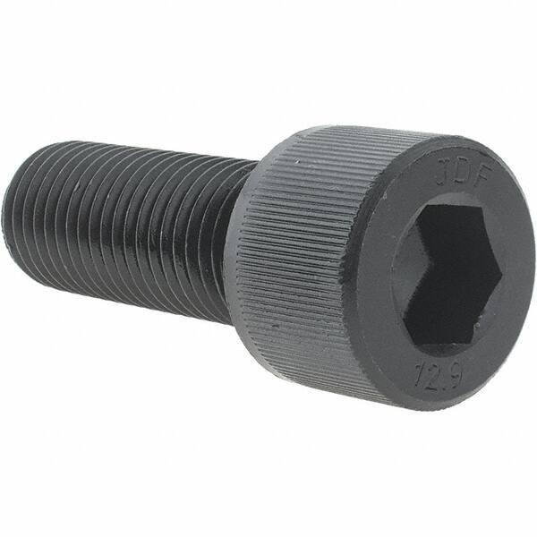 Value Collection - M30x3.50 Metric Coarse Hex Socket Drive, Socket Cap Screw - Grade 12.9 Alloy Steel, Black Oxide Finish, Fully Threaded, 80mm Length Under Head - Apex Tool & Supply